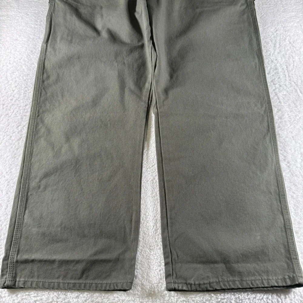 Men's 48X30 Dickies Relaxed‎ Fit Straight Leg Green Carpenter Khakis Pants NEW